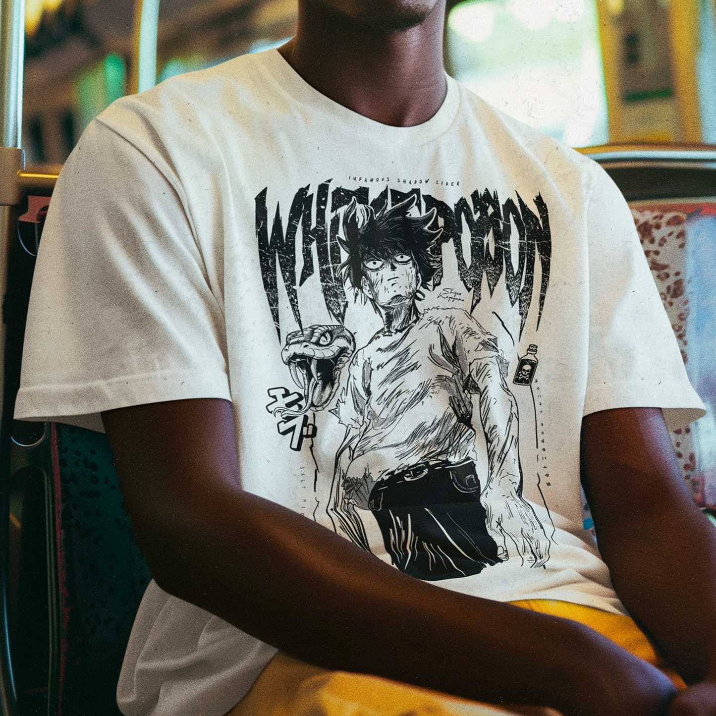 Polera White T Poison