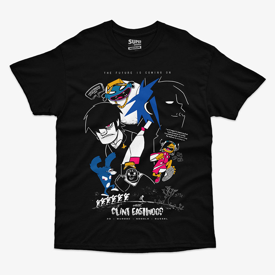 Polera Gorillaz: Clint Eastwood Frente/Espalda