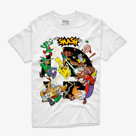 Polera Smash Bros N64 Fondo Blanco